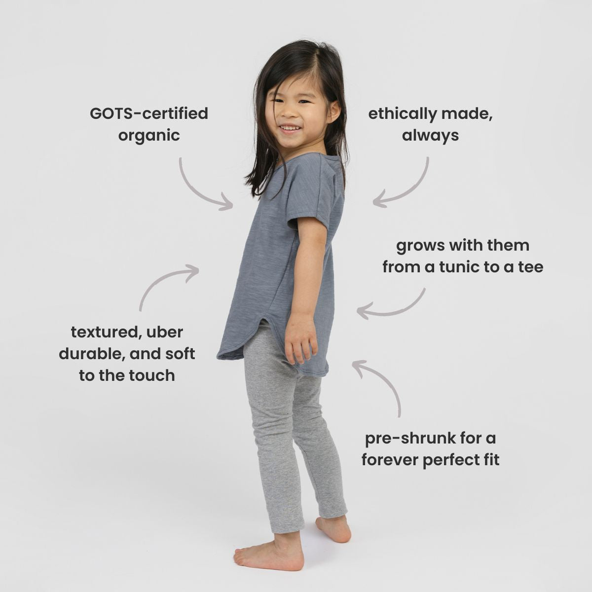 Mod Lune Tunic | Sustainable Cool Kids Clothes | Short Sleeve Tees