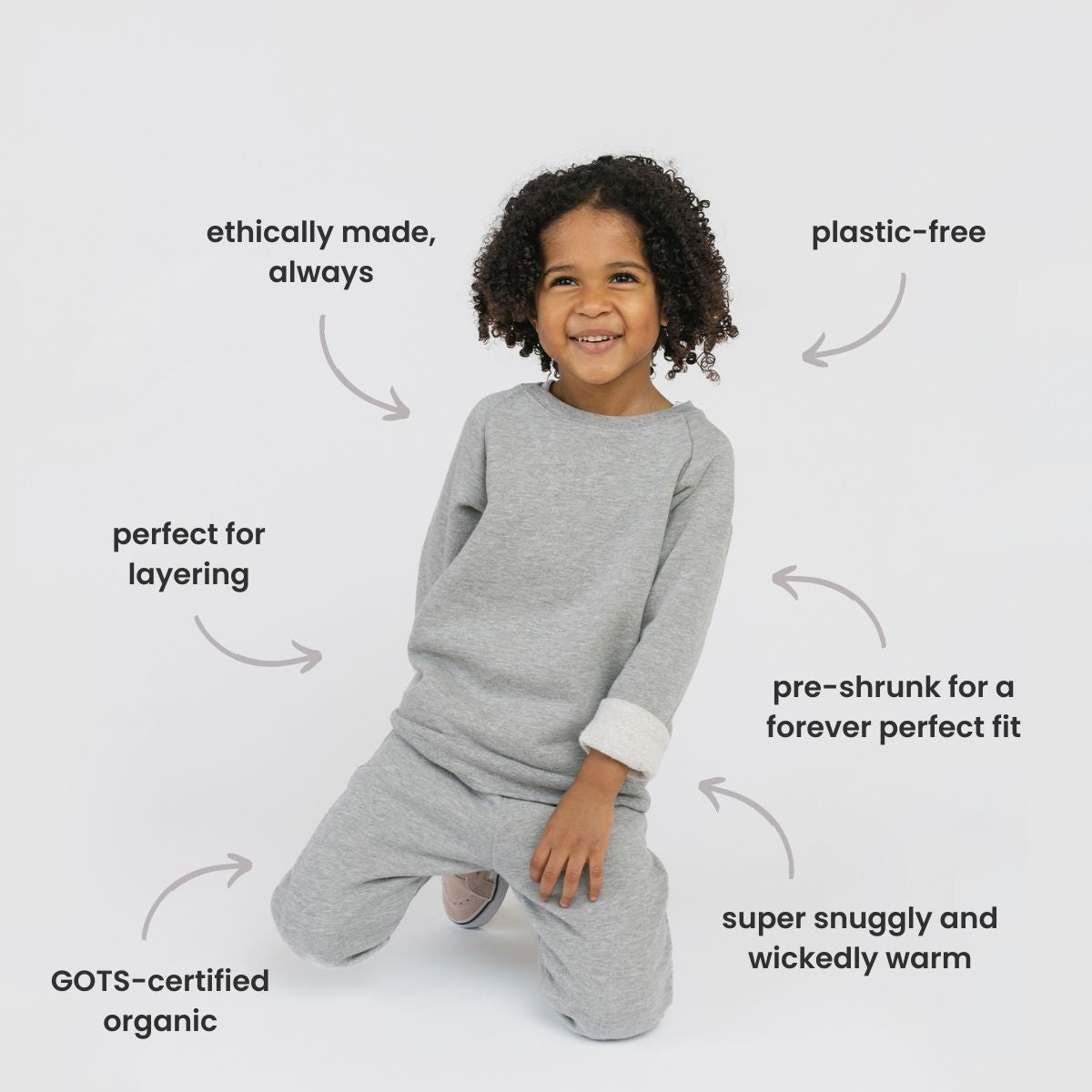 Plush Crew Raglan | Sustainable Cool Kids Clothing | Sweatshirts