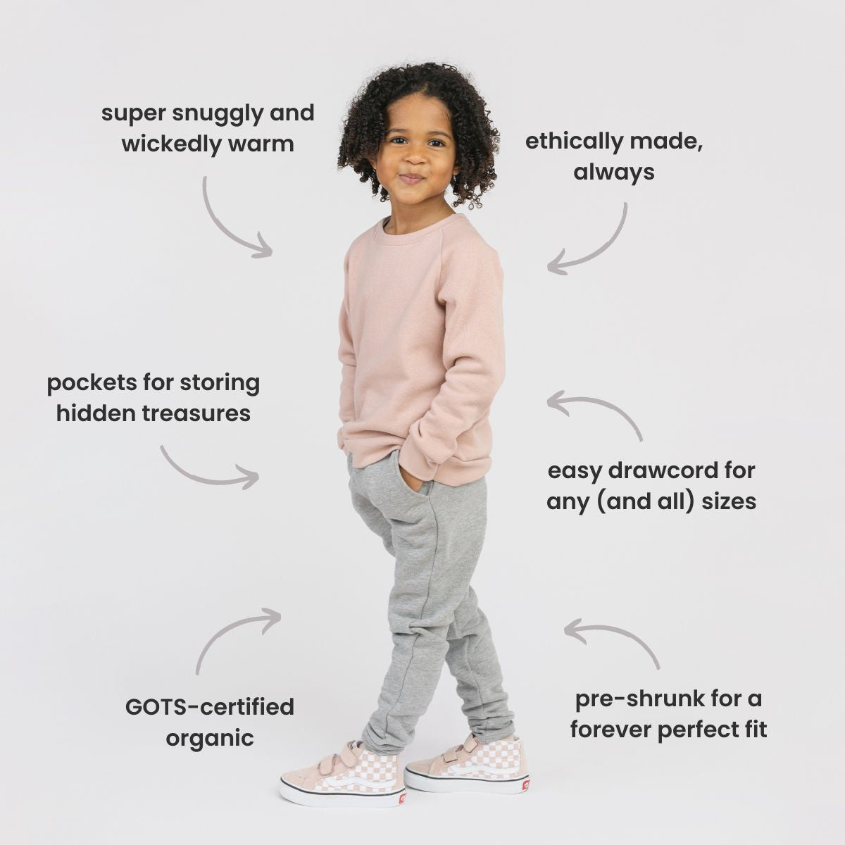 Toddler & Kids Organic Fleece Skinny Sweatpants