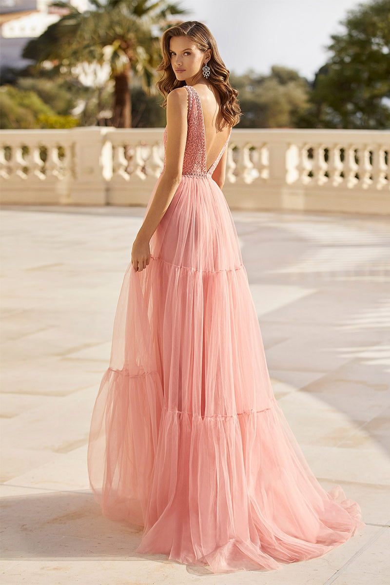 In The Moment High Low Tulle Dress - Magenta Pink - H&O