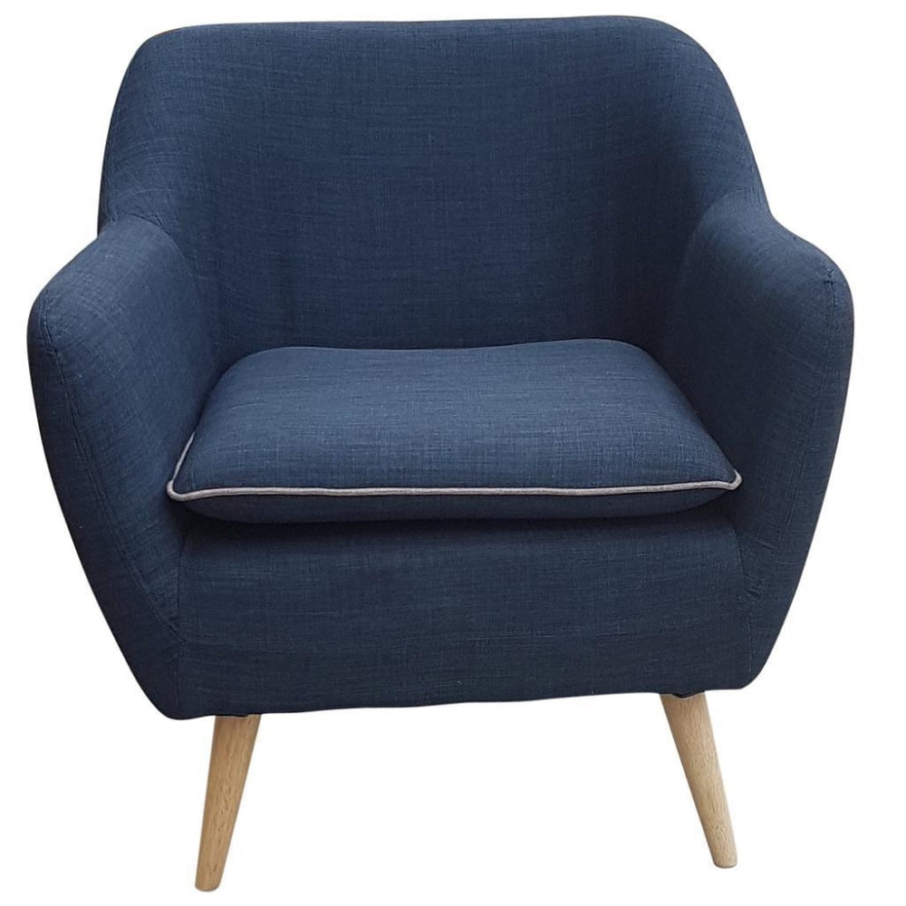 luxe armchair navy blue