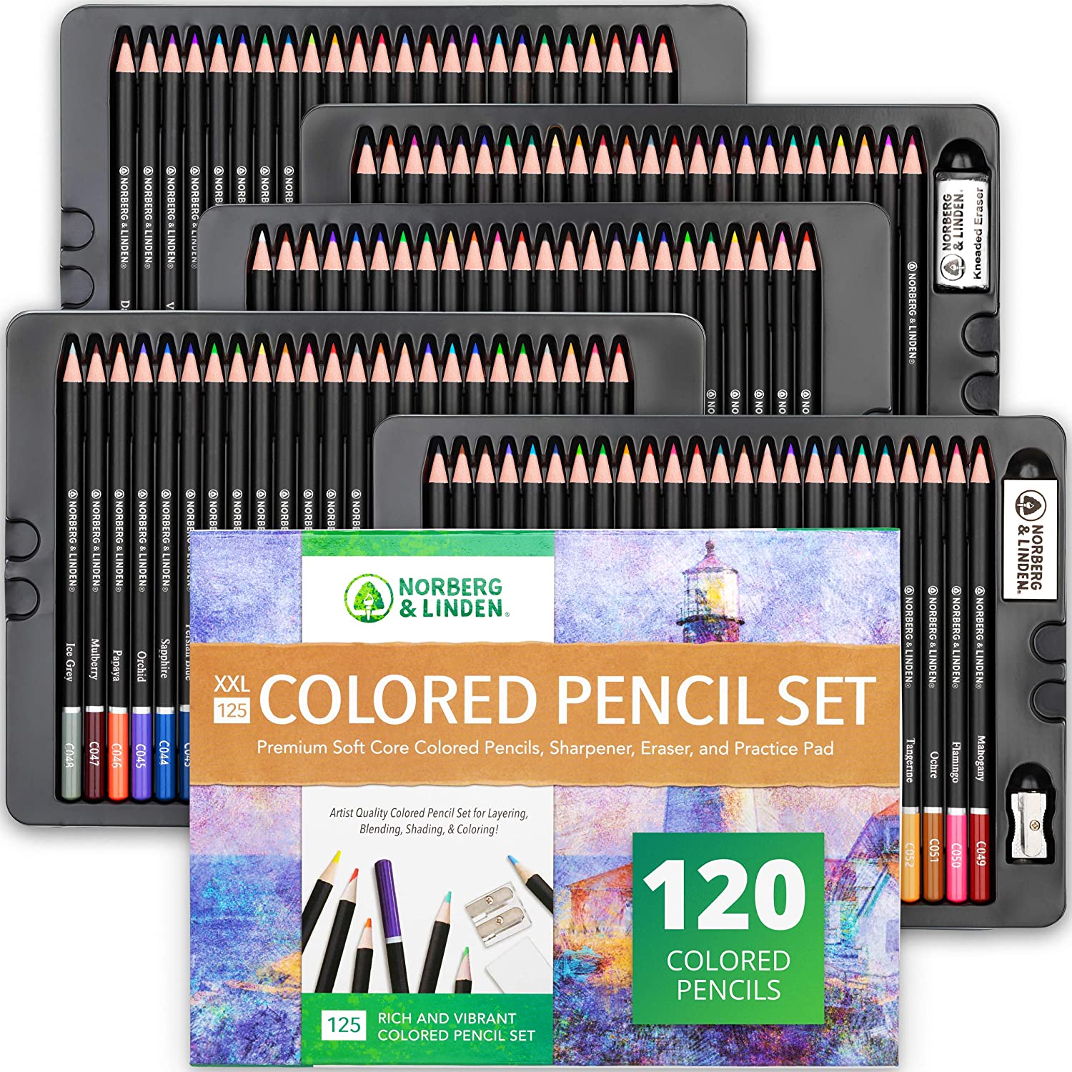 Premium 72 Color Pencils, Soft Core Coloring Set, Art Craft