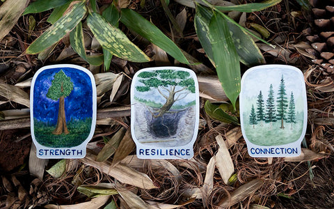 trees of life sticker set