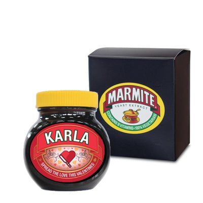 Personalised Valentines Marmite Jar – With Gift Box