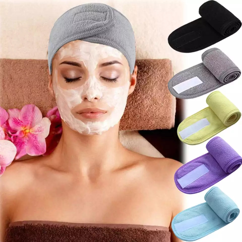 BODYTECH Facial Spa Unisex Headband Adjustable Elastic Nonslip  Stretchable Washable Makeup Hair Band For Yoga Sport Bath Shower Towel  Wrap Head Bands Makeup Headband PACK OF 4  Amazonin Beauty