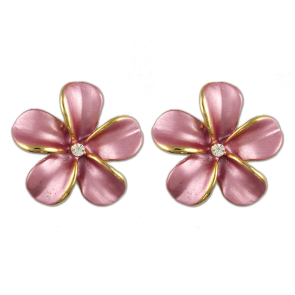 gold plated pink earrring