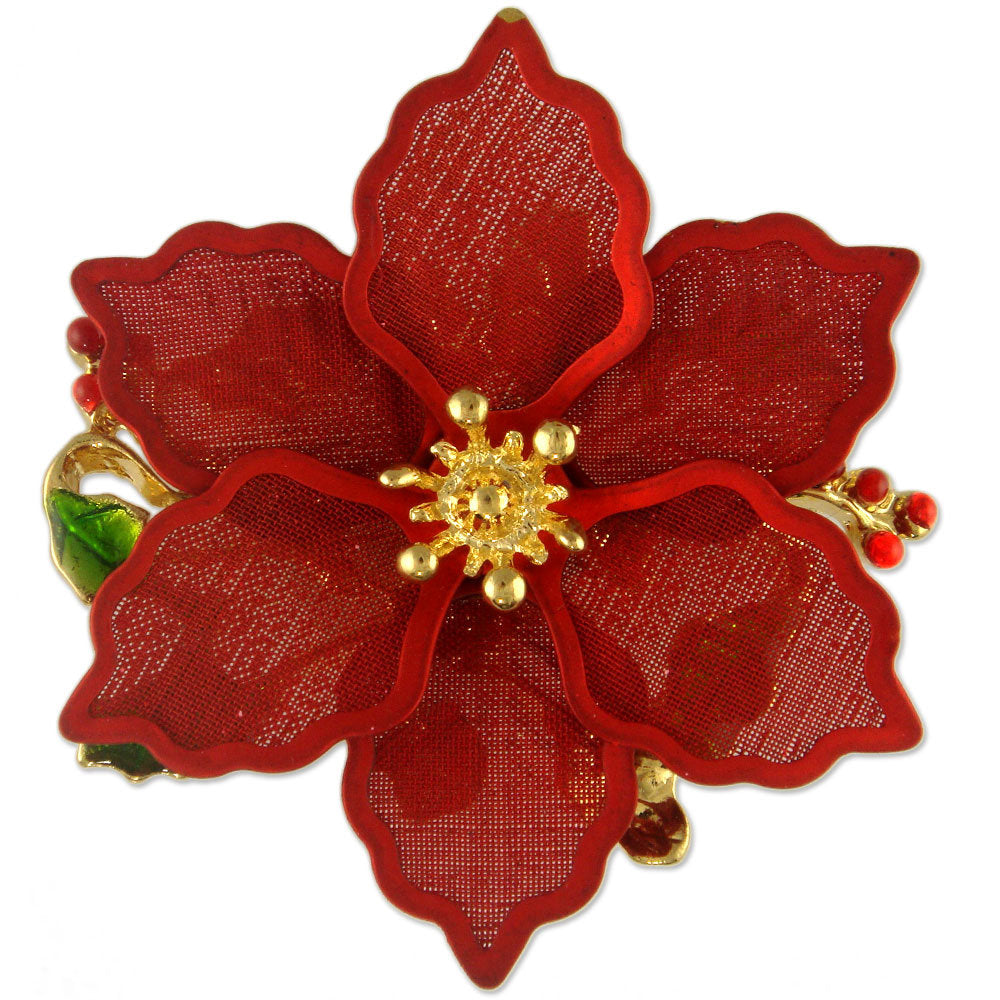 red brooch pin