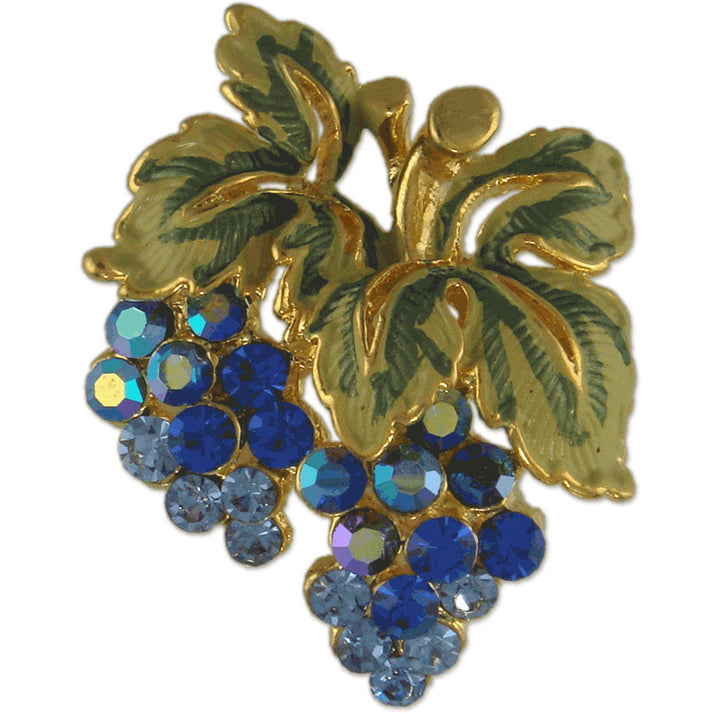 blue grape brooch