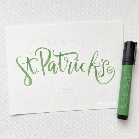 St. Patrick's hand lettering