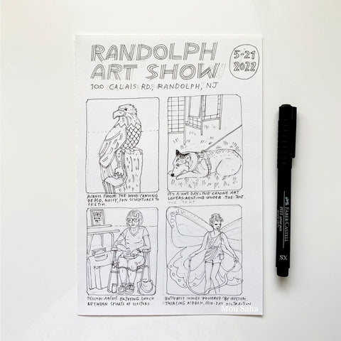 Art show sketch with Pitt Artist Pen