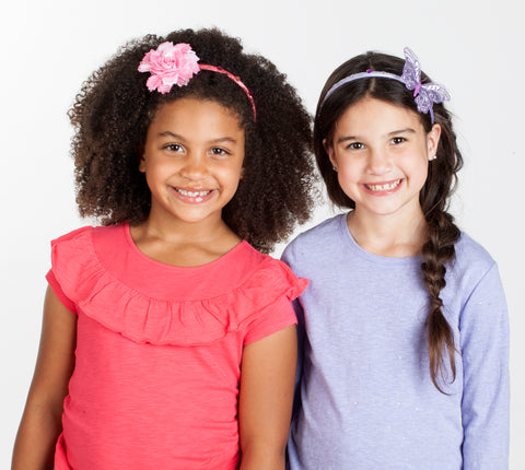 Two girls with fashion headbands