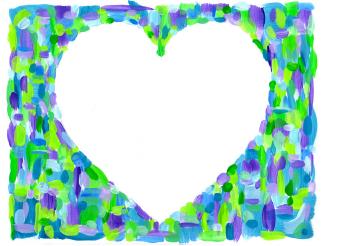 Heart outlined painting