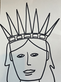 Drawing of statue of liberty