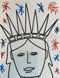Drawing of the statue of liberty