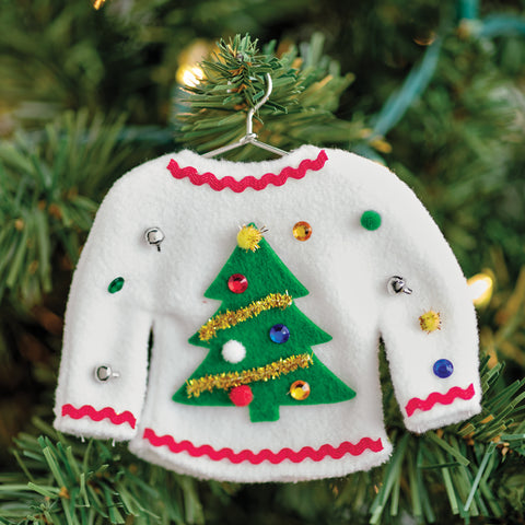 Sweater ornament in a Christmas tree