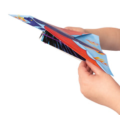 A pair of hands holding a paper airplane