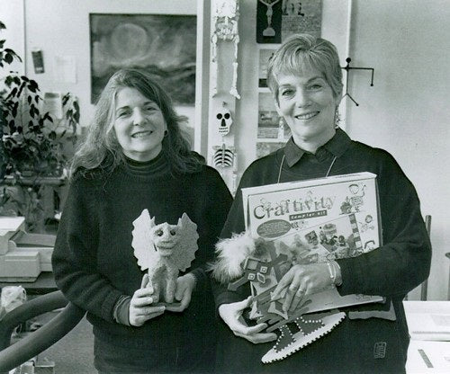 Evelyn and Phyllis in their office