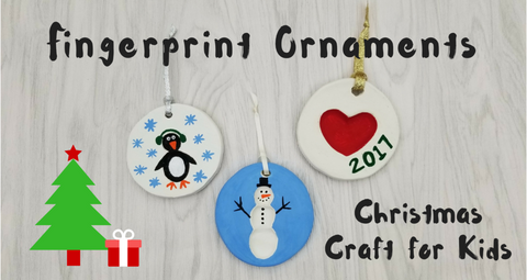 Fingerprint Ornaments Christmas Craft for Kids