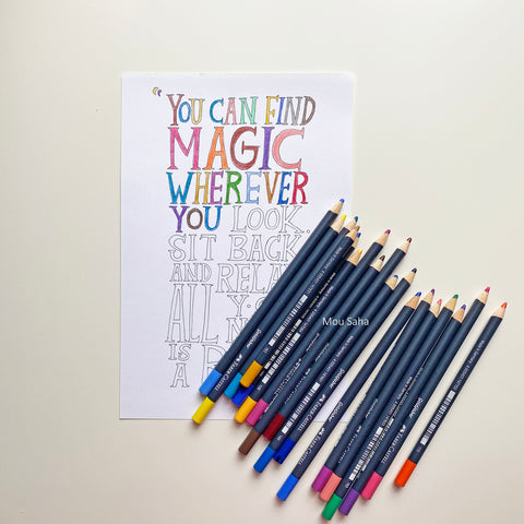 Lettering with Goldfaber Color Pencils 