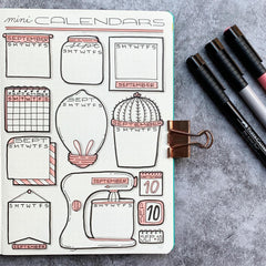 How to Draw Bullet Journal Calendar Doodles
