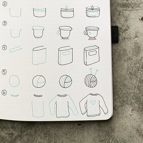 Bullet Journal with comfy cozy doodles