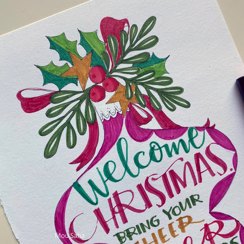 Christmas hand lettering 
