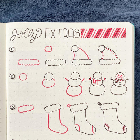 Bullet Journaling Jolly Extras Christmas Doodles