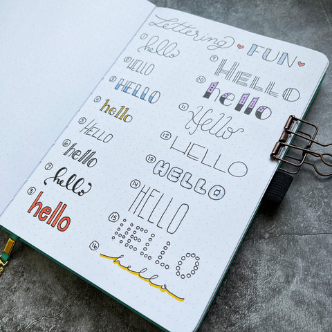 Bullet Journal with lettering