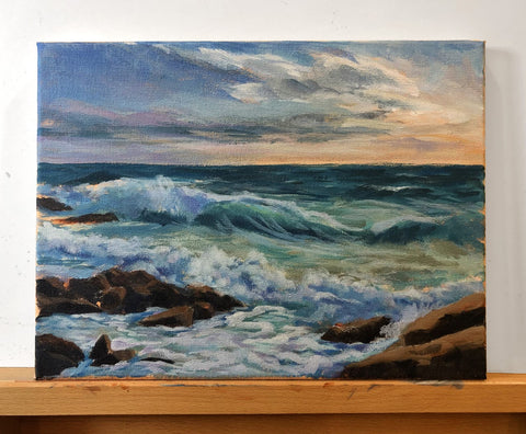 Seascape acrylic painting