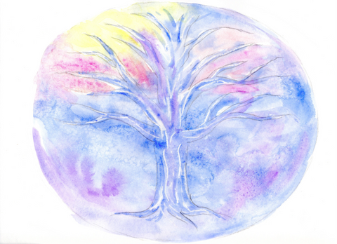 Watercolor tree