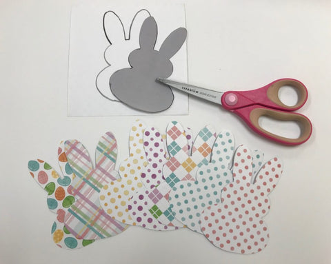 Bunny cut outs with scissors 