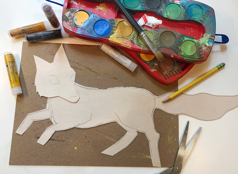 Cut out fox and Connector Paints