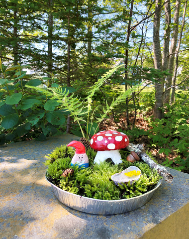 DIY gnome and fairy garden
