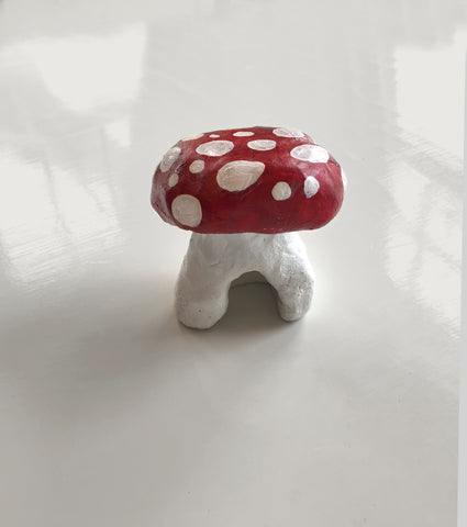 Clay painted mushroom