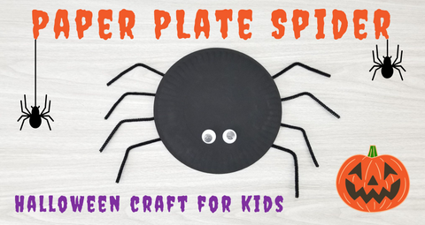 Halloween Paper Plate Spider Craft for Kids