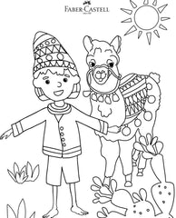 Children of the World Coloring Page - Lino Peru