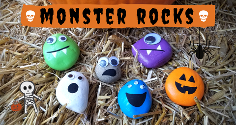 Monster painted rocks