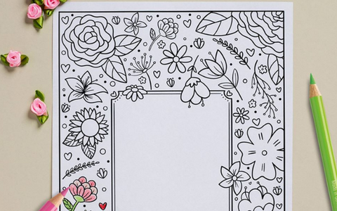 Mother's Day Card coloring page