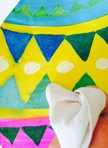 Easter egg craft with cloth