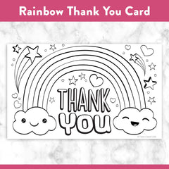 Rainbow Thank You Card