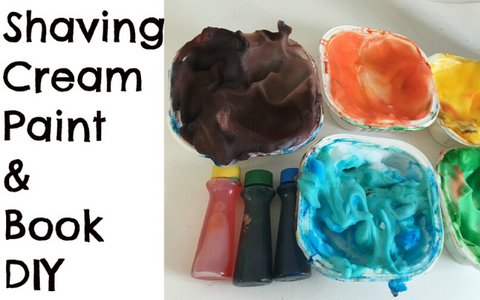 Shaving Cream Paint & Book DIY