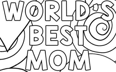 Worlds Best Mom Coloring Page