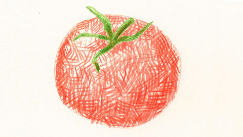 Tomato with cross hatching