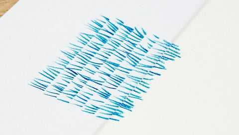 Blue color pencil dashes