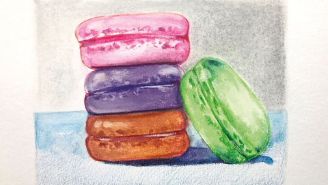 Sketches of macarons