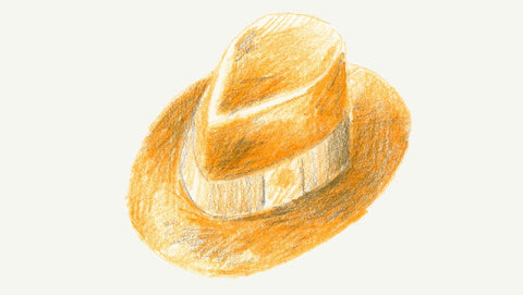 Stage 1 of a sketch of a hat