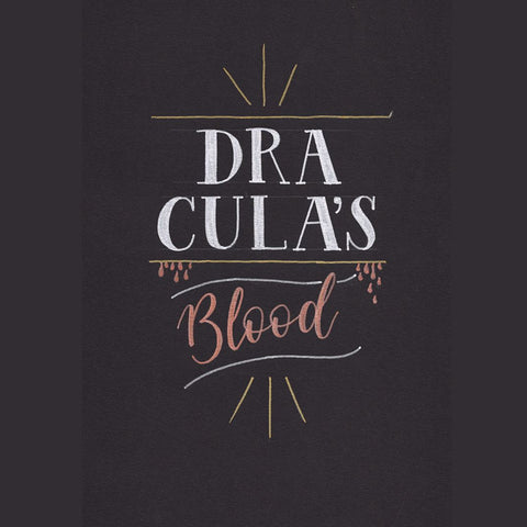 Dracula's blood hand lettering