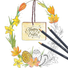 Happy Easter coloring page