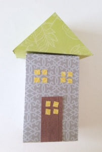 Cardboard LED Tea Light House Christmas Craft