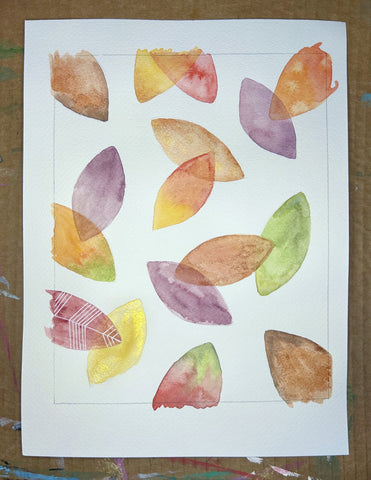 Watercolor leaves